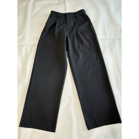 Elodie Pants - Elodie Anthropology Wide Leg High Waist Pleated Black Trouser Sz M Dress Pants a